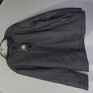 ORVIS MEN'S XXL FIT BLACK 1/4 ZIP PULLOVER FLEECE LINED WINTER SWEATERSHIRT